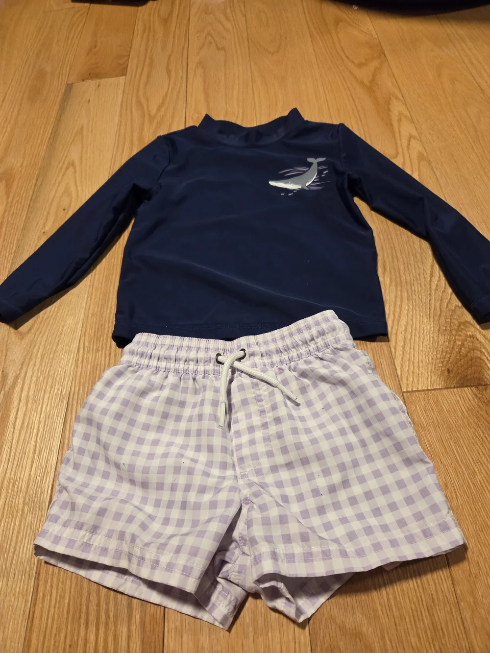 Carter's Navy Blue Rashguard with Whale Graphic